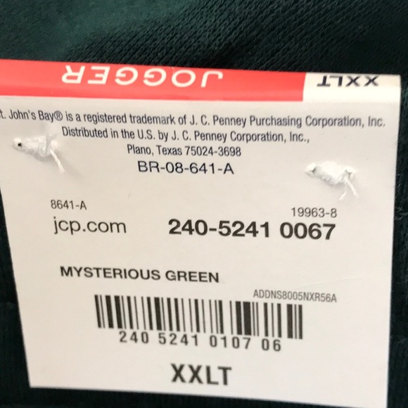 NWT St. John's Bay Active fleece Jogger Jogging pants pull on elastic waist - Picture 7 of 7